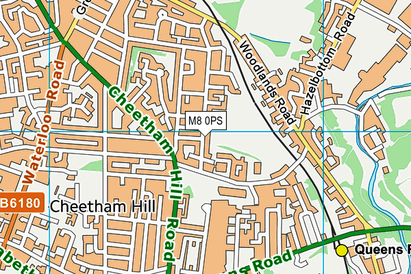 M8 0PS map - OS VectorMap District (Ordnance Survey)