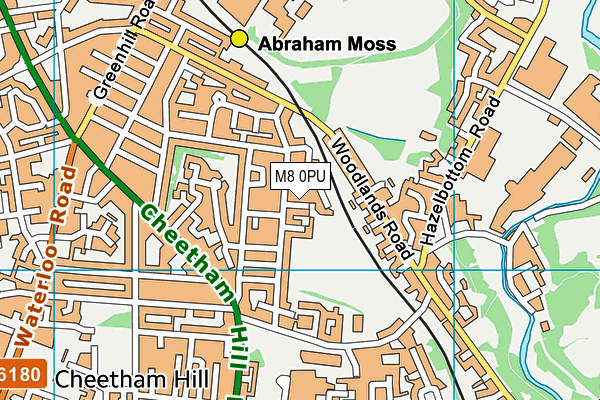 M8 0PU map - OS VectorMap District (Ordnance Survey)