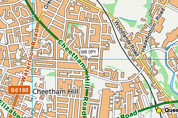 M8 0PY map - OS VectorMap District (Ordnance Survey)