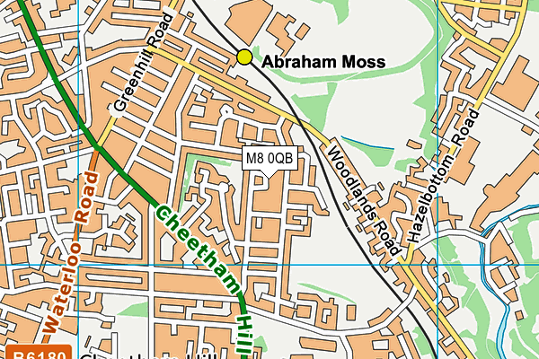 M8 0QB map - OS VectorMap District (Ordnance Survey)