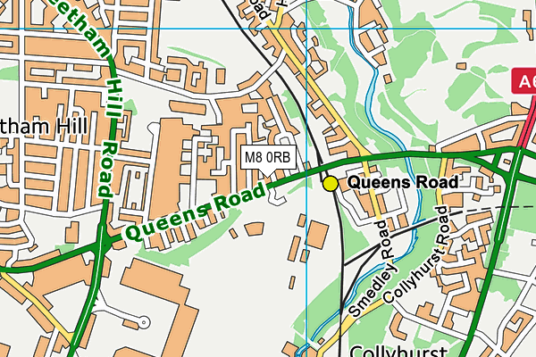 M8 0RB map - OS VectorMap District (Ordnance Survey)