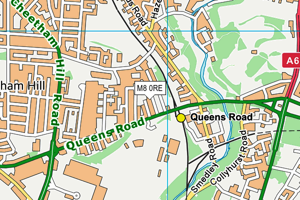 M8 0RE map - OS VectorMap District (Ordnance Survey)