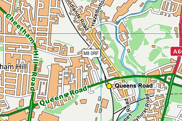 M8 0RF map - OS VectorMap District (Ordnance Survey)