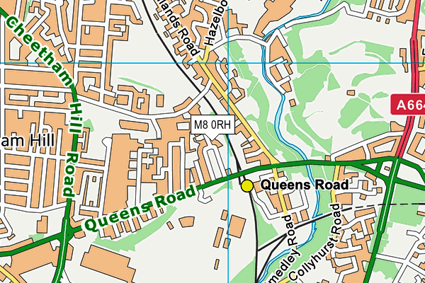 M8 0RH map - OS VectorMap District (Ordnance Survey)