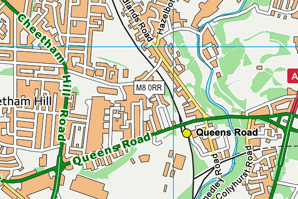 M8 0RR map - OS VectorMap District (Ordnance Survey)