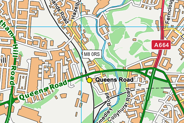 M8 0RS map - OS VectorMap District (Ordnance Survey)