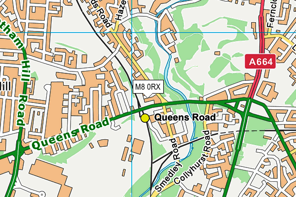 M8 0RX map - OS VectorMap District (Ordnance Survey)
