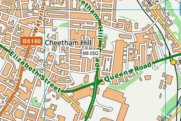 M8 0SQ map - OS VectorMap District (Ordnance Survey)