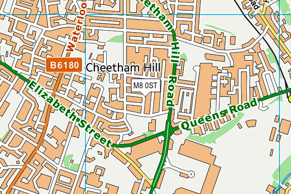 M8 0ST map - OS VectorMap District (Ordnance Survey)