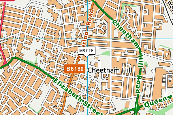 M8 0TF map - OS VectorMap District (Ordnance Survey)