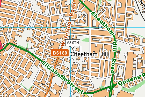 M8 0TH map - OS VectorMap District (Ordnance Survey)