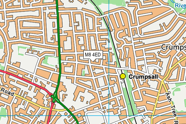 M8 4ED map - OS VectorMap District (Ordnance Survey)