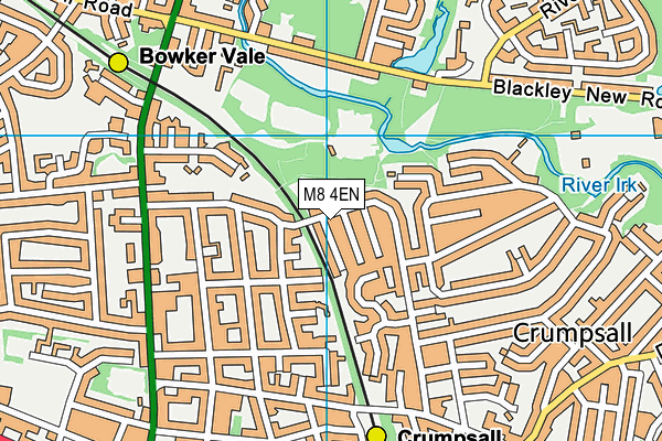 M8 4EN map - OS VectorMap District (Ordnance Survey)