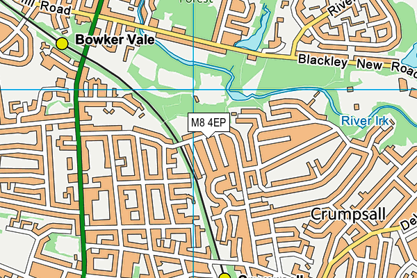 M8 4EP map - OS VectorMap District (Ordnance Survey)