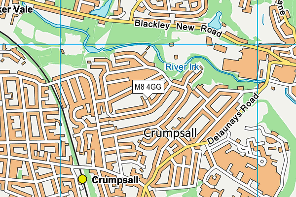 M8 4GG map - OS VectorMap District (Ordnance Survey)