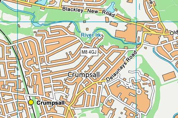 M8 4GJ map - OS VectorMap District (Ordnance Survey)