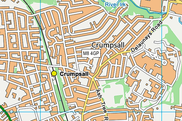 M8 4GP map - OS VectorMap District (Ordnance Survey)