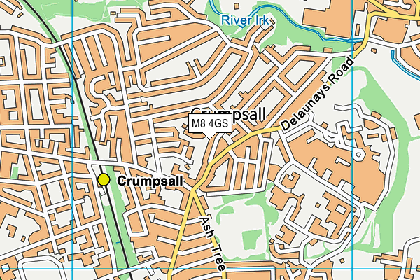 M8 4GS map - OS VectorMap District (Ordnance Survey)