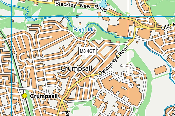 M8 4GT map - OS VectorMap District (Ordnance Survey)