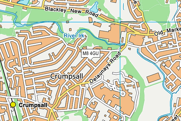 M8 4GU map - OS VectorMap District (Ordnance Survey)