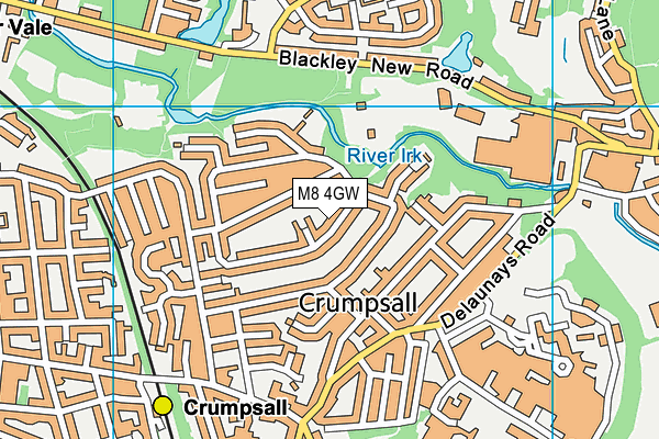 M8 4GW map - OS VectorMap District (Ordnance Survey)