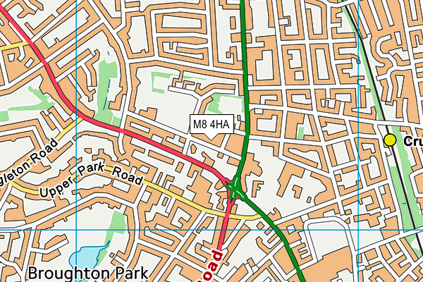 M8 4HA map - OS VectorMap District (Ordnance Survey)