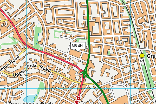 M8 4HJ map - OS VectorMap District (Ordnance Survey)