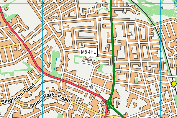 M8 4HL map - OS VectorMap District (Ordnance Survey)