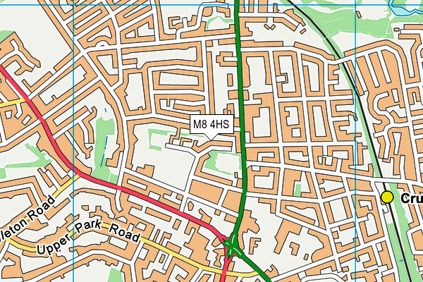 M8 4HS map - OS VectorMap District (Ordnance Survey)