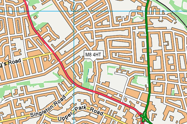 M8 4HT map - OS VectorMap District (Ordnance Survey)