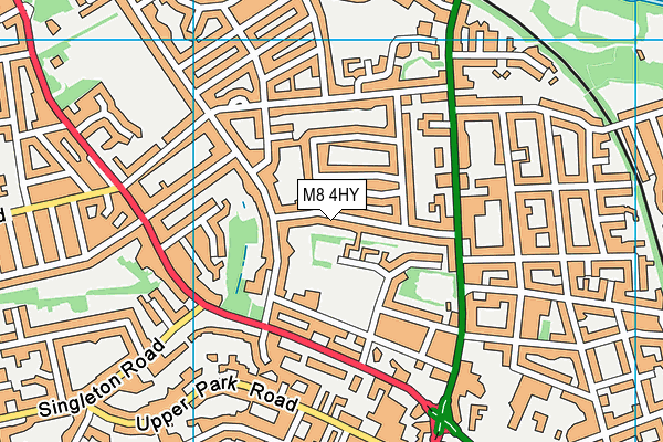 M8 4HY map - OS VectorMap District (Ordnance Survey)