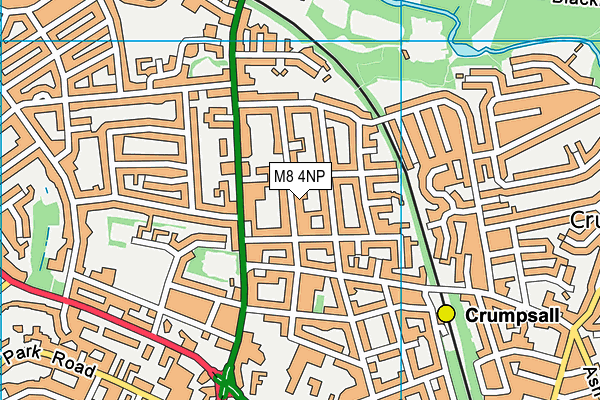 M8 4NP map - OS VectorMap District (Ordnance Survey)