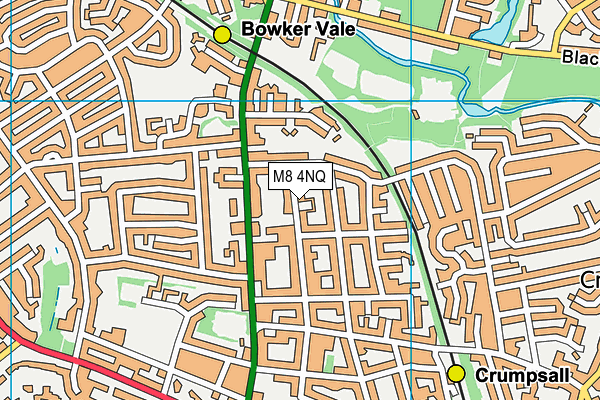 M8 4NQ map - OS VectorMap District (Ordnance Survey)