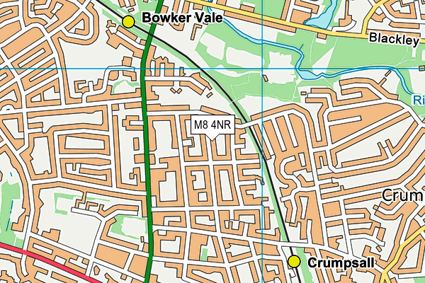 M8 4NR map - OS VectorMap District (Ordnance Survey)