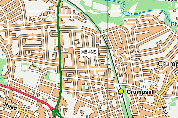 M8 4NS map - OS VectorMap District (Ordnance Survey)