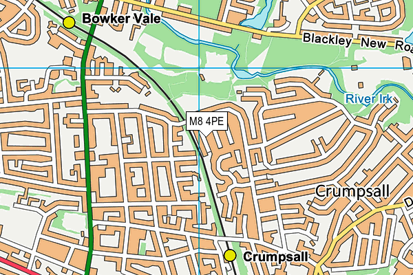 M8 4PE map - OS VectorMap District (Ordnance Survey)