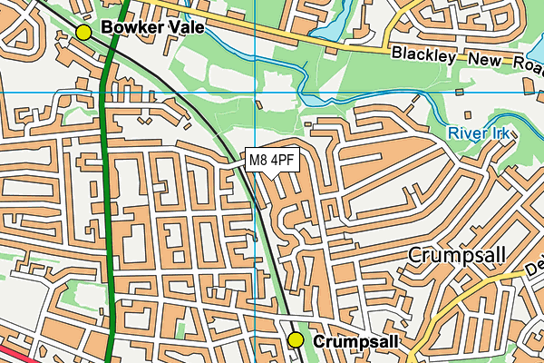 M8 4PF map - OS VectorMap District (Ordnance Survey)