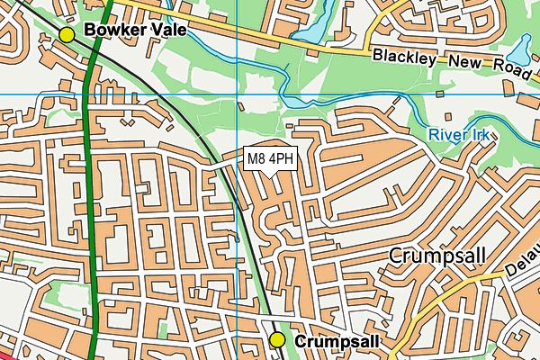 M8 4PH map - OS VectorMap District (Ordnance Survey)