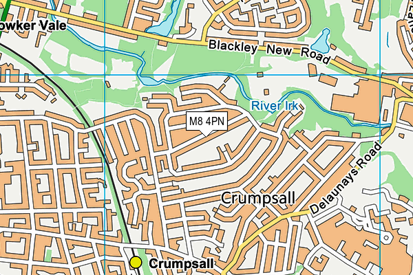 M8 4PN map - OS VectorMap District (Ordnance Survey)