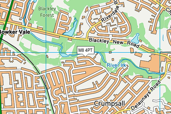 M8 4PT map - OS VectorMap District (Ordnance Survey)