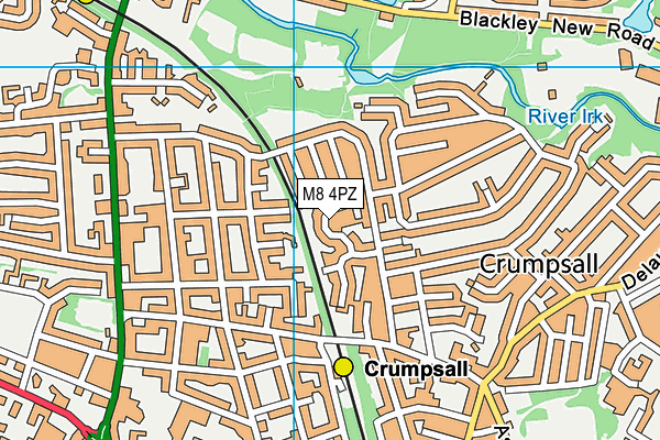 M8 4PZ map - OS VectorMap District (Ordnance Survey)