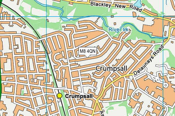 M8 4QN map - OS VectorMap District (Ordnance Survey)