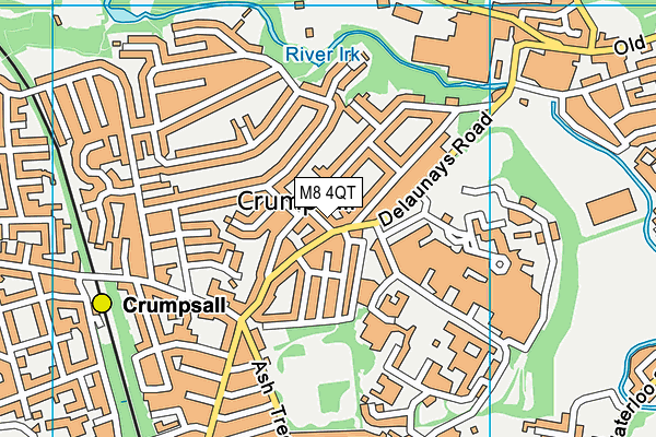 M8 4QT map - OS VectorMap District (Ordnance Survey)