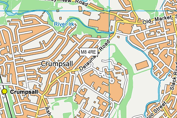 M8 4RE map - OS VectorMap District (Ordnance Survey)