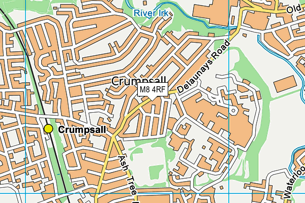 M8 4RF map - OS VectorMap District (Ordnance Survey)