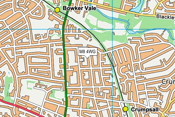 M8 4WG map - OS VectorMap District (Ordnance Survey)