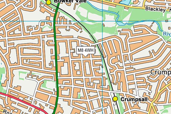 M8 4WH map - OS VectorMap District (Ordnance Survey)