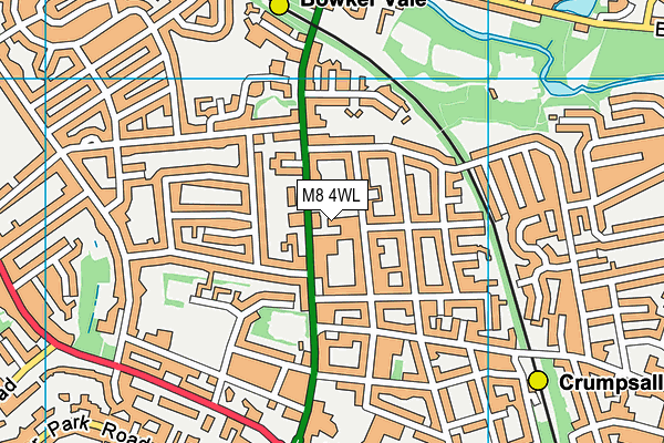 M8 4WL map - OS VectorMap District (Ordnance Survey)