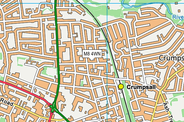 M8 4WN map - OS VectorMap District (Ordnance Survey)