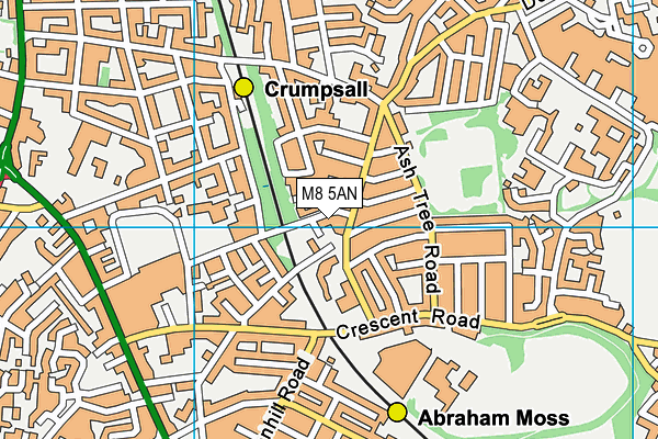 M8 5AN map - OS VectorMap District (Ordnance Survey)